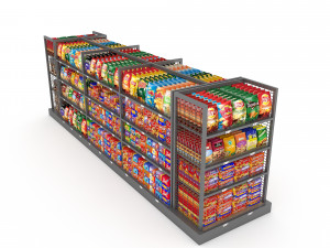 3d market snack section Modelo 3D