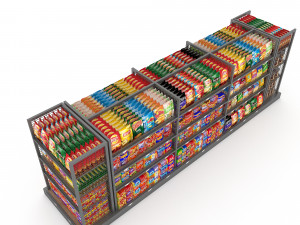 3d market snack section Modelo 3D