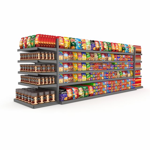 3d nuts and chips store model 3Dモデル .c4d .max .obj .3ds .fbx .stl .blend 