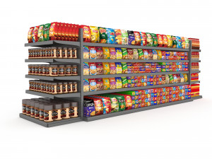 3d nuts and chips store model 3Dモデル