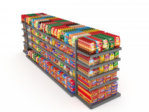 3d nuts and chips store model 3Dモデル
