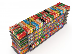 3d nuts and chips store model 3Dモデル