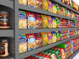 3d nuts and chips store model 3Dモデル