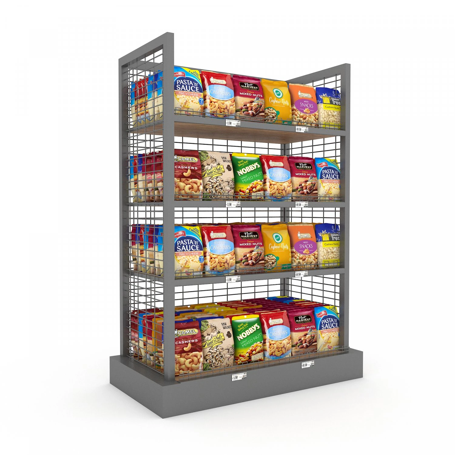 3d nuts and chips store model 3D Model .c4d .max .obj .3ds .fbx .stl .blend 