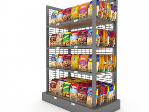 3d nuts and chips store model 3D Model