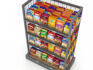 3d nuts and chips store model 3D Model