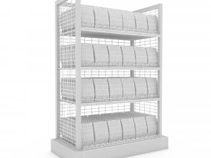 3d nuts and chips store model 3D Model