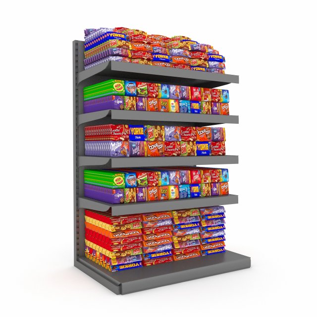 3d chocolate store 02 model 3D Модель .c4d .max .obj .3ds .fbx .stl .blend 