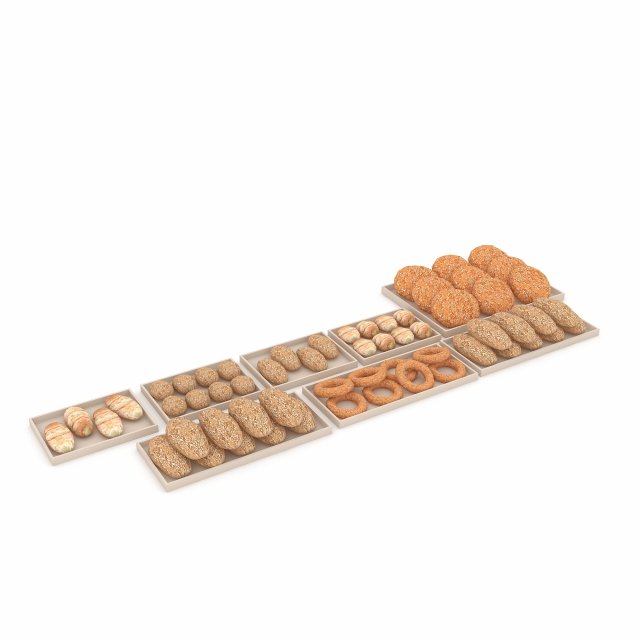 3d bread types 3d Model 3D .c4d .max .obj .3ds .fbx .stl .blend 