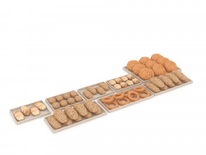 3d bread types 3d 3D Model