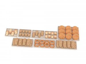 3d bread types 3d 3D Model