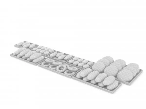 3d bread types 3d 3D Model
