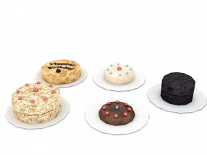 3d 3d cake types model 3D Model