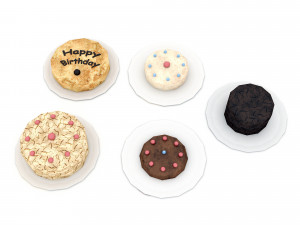 3d 3d cake types model 3D Model