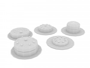 3d 3d cake types model 3D Model