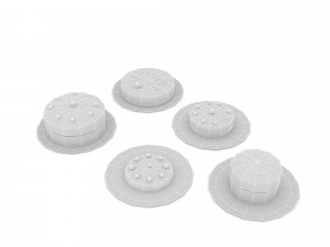 3d 3d cake types model 3D Model