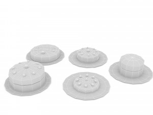 3d 3d cake types model 3D Model