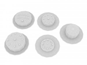 3d 3d cake types model 3D Model