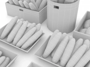3d bread types 02 model 3D Model