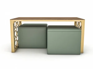 3d classic pouf ce coffee table 3D Model