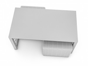 3d classic pouf ce coffee table 3D Model