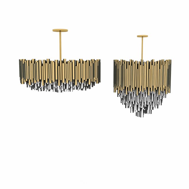 classic gold chandelier Modèle 3D .c4d .max .obj .3ds .fbx .stl .blend 