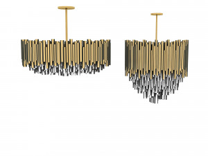 classic gold chandelier 3D 模型