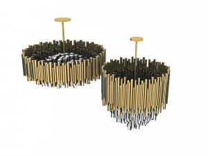 classic gold chandelier 3D Model