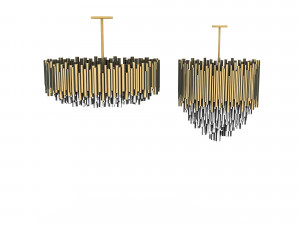classic gold chandelier Modèle 3D