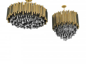 classic gold chandelier 3D Model