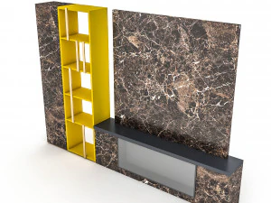3d modern tv unit 3D Model