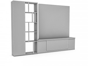 3d modern tv unit 3Dモデル