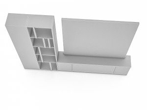 3d modern tv unit 3Dモデル