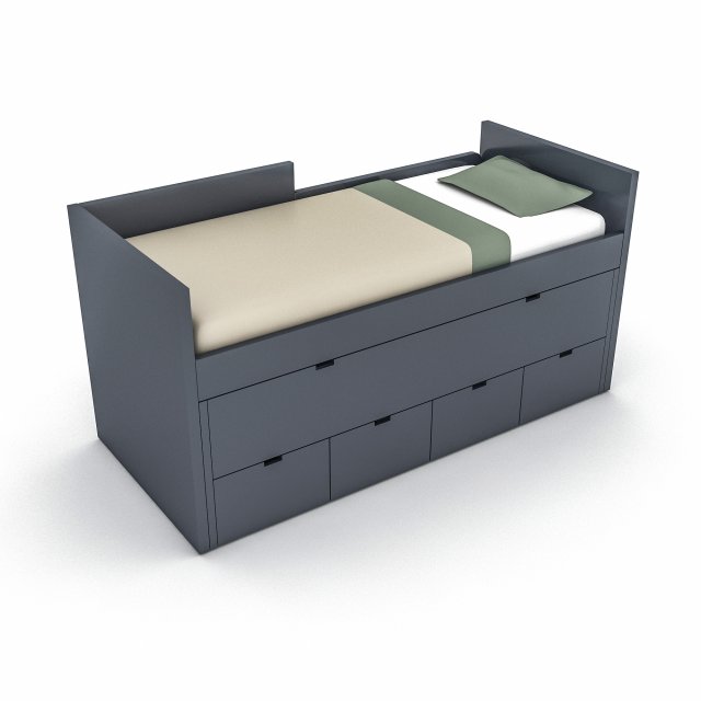 3d 3d wardrobe bed 02 model Model 3D .c4d .max .obj .3ds .fbx .stl .blend