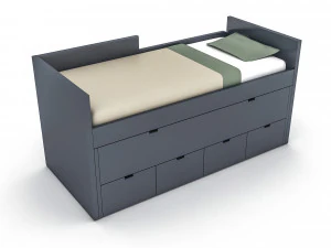 3डी 3डी अलमारी बिस्तर 02 मॉडल 3D मॉडल