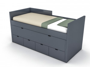 3d 3d wardrobe bed 02 model Model 3D
