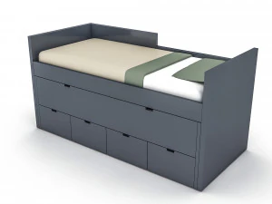 3d 3d wardrobe bed 02 model 3D Model