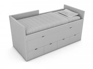 3d 3d wardrobe bed 02 model 3D Model