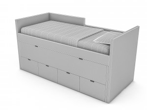 3d 3d wardrobe bed 02 model Model 3D