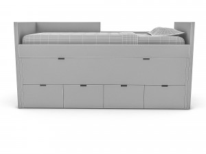 3d 3d wardrobe bed 02 model Model 3D
