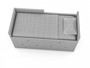 3d 3d wardrobe bed 02 model Model 3D