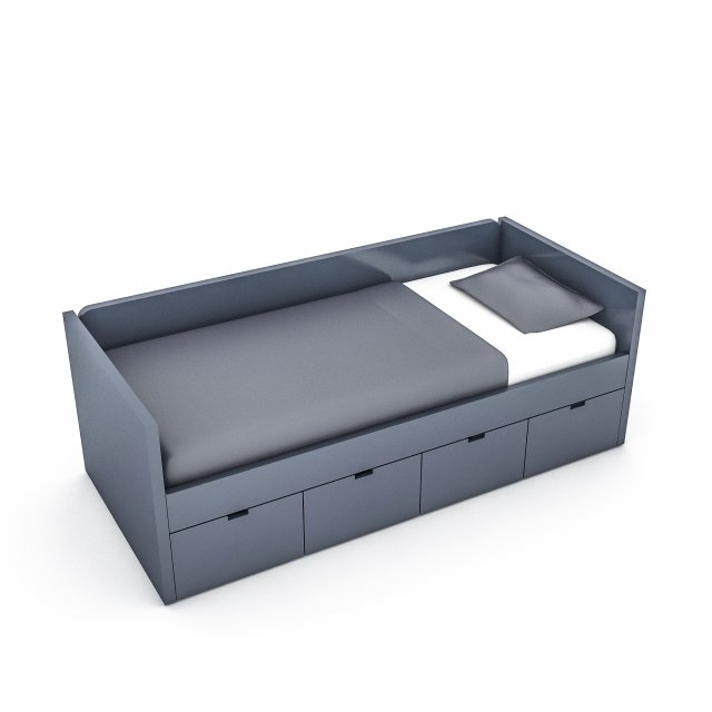 3d wardrobe bed 03 3D Model .c4d .max .obj .3ds .fbx .stl .blend 