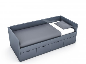 3d wardrobe bed 03 3D Model