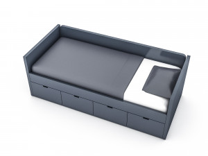 3d wardrobe bed 03 3D Model