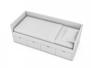 3d wardrobe bed 03 3D Model