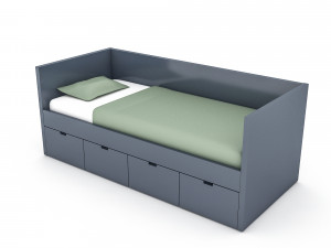 3d 3d wardrobe bed 04 Model 3D
