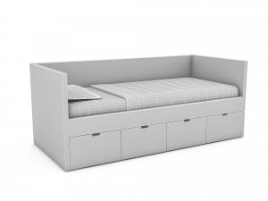 3d 3d wardrobe bed 04 Model 3D