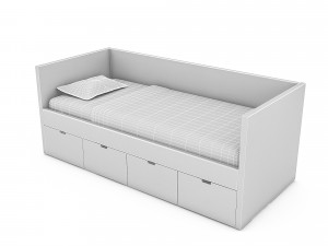 3d 3d wardrobe bed 04 Model 3D