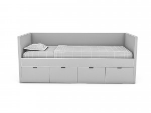 3d 3d wardrobe bed 04 Model 3D