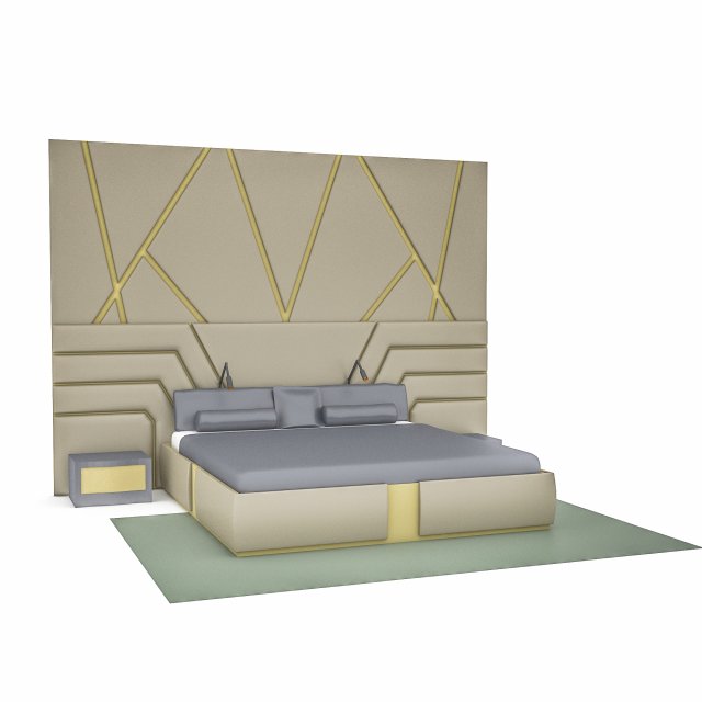 classic bedding set 3d 3D मॉडल .c4d .max .obj .3ds .fbx .stl .blend 